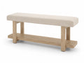 Sitzbank Stoffpolsterung Eiche 120 cm