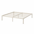 Metallbettgestell Stahl Beige 200x140 cm