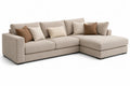 Ecksofa Beige Stoff L-Form