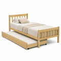 Einzelbett mit Ausziehbett Kiefernholz Natur 200x90 cm