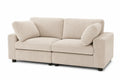 Zweisitzer Sofa Kordstoff Beige 150cm
